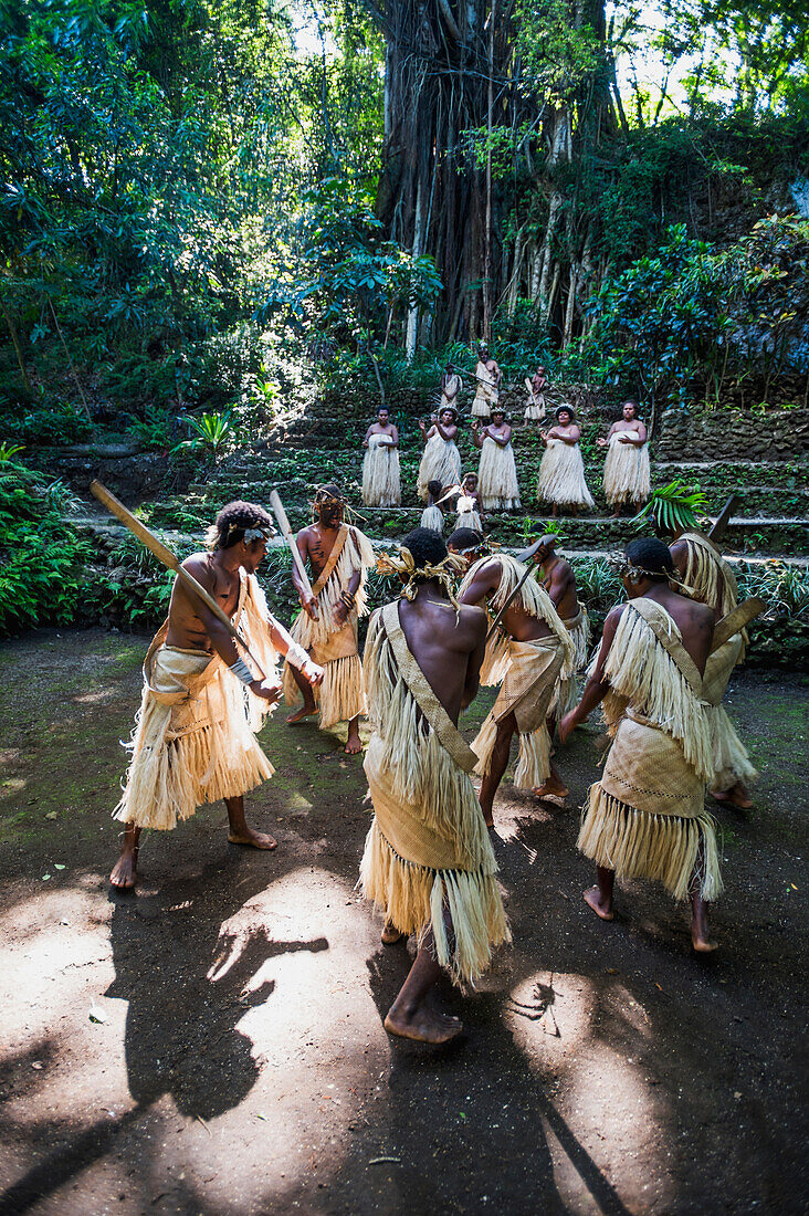 A traditional dance group, Tanna Island, Vanuatu