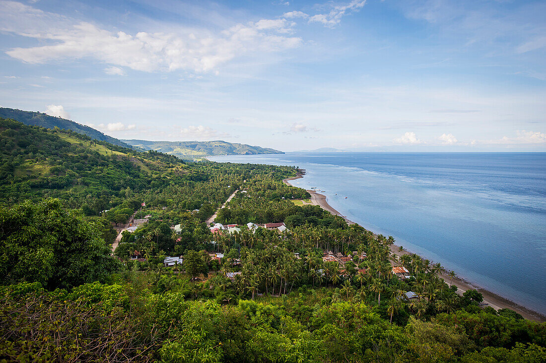 View of the landscape and ocean across Atauro Island, Timor-Leste