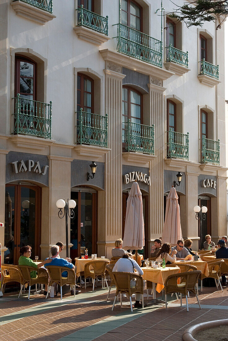 Europe, Spain, Andalucia, Costa Del Sol, Nerja, Cafe Outdoors