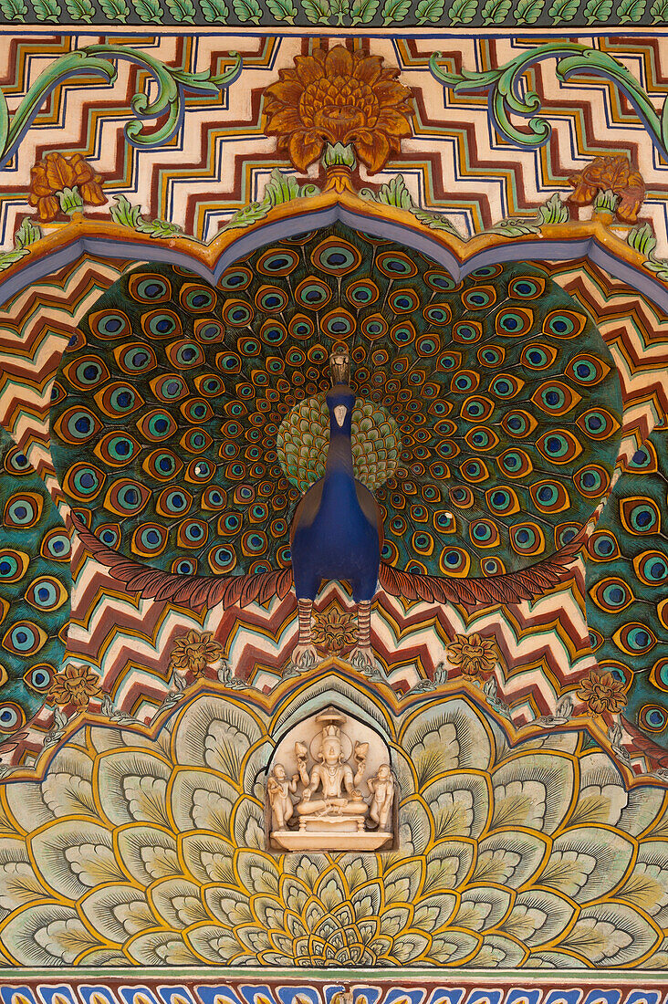 Detail of doorway in the City Palace, Jaipur, Rajasthan, India