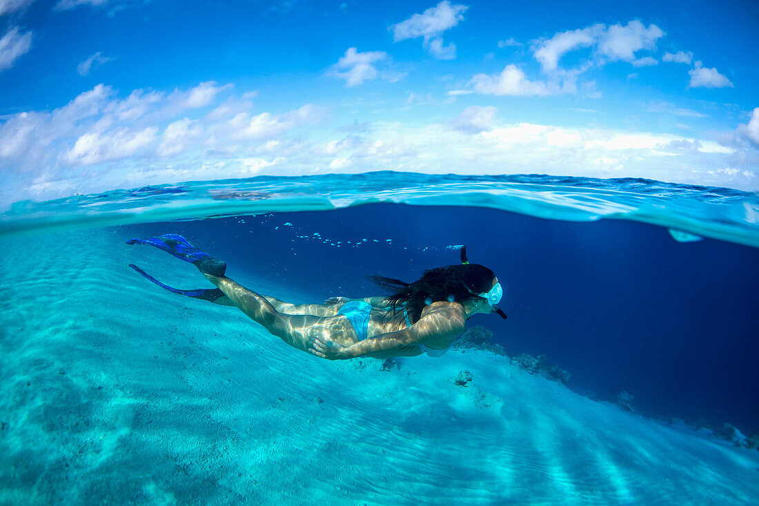 Snorkelling off a remote island, Marshall Islands