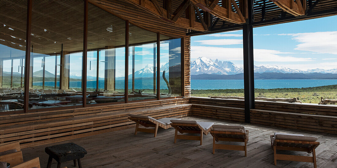 'Tierra Patagonia Hotel, Terre del Paine National Park; Torres del Paine, Magallanes and Antartica Chilena Region, Chile'