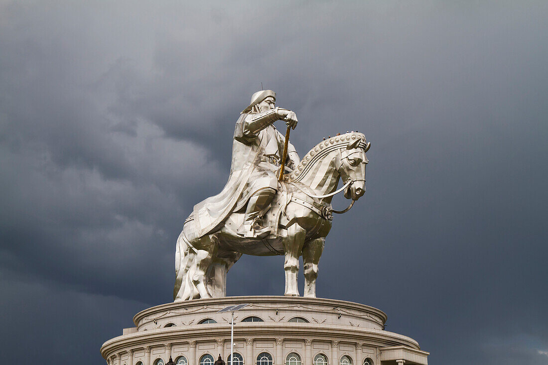 Genghis Khan Equestrian Statue designed by sculptor D. Erdenebileg and architect J. Enkhjargal, Tsonjin Boldog, Töv Province, Mongolia