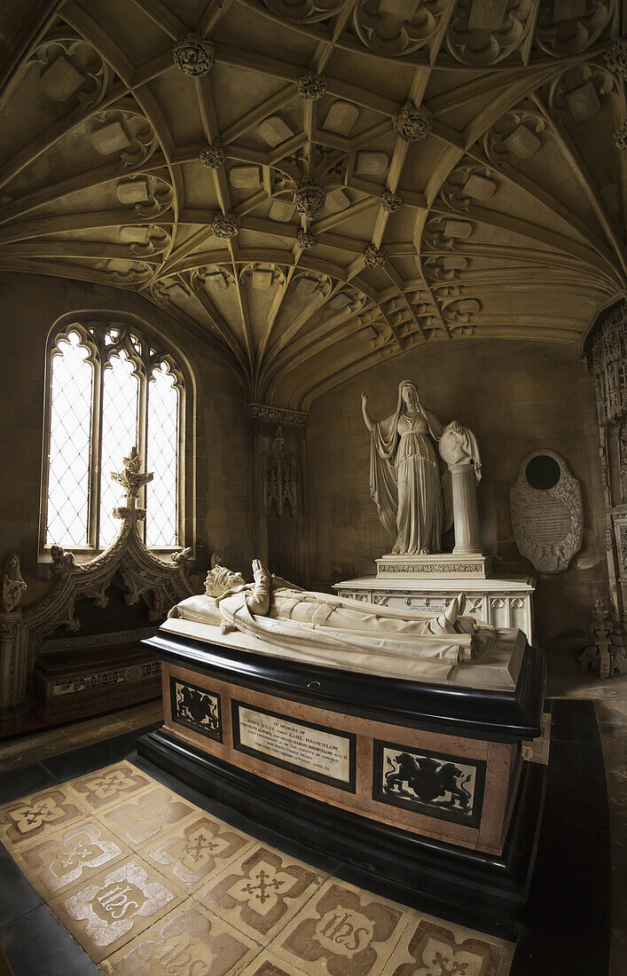 'John Cust's funerary monument in Belton Church; Lincolnshire, England'