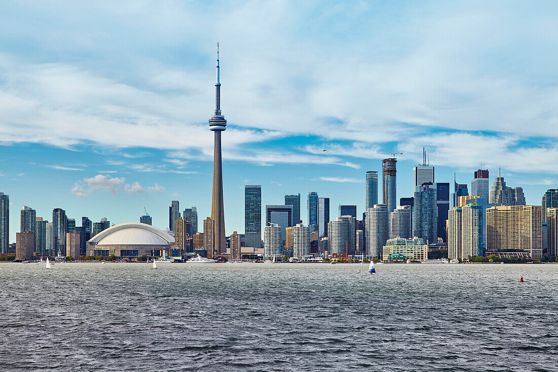 'Downtown skyline taken from Lake Ontario; Toronto, Ontario, Canada'