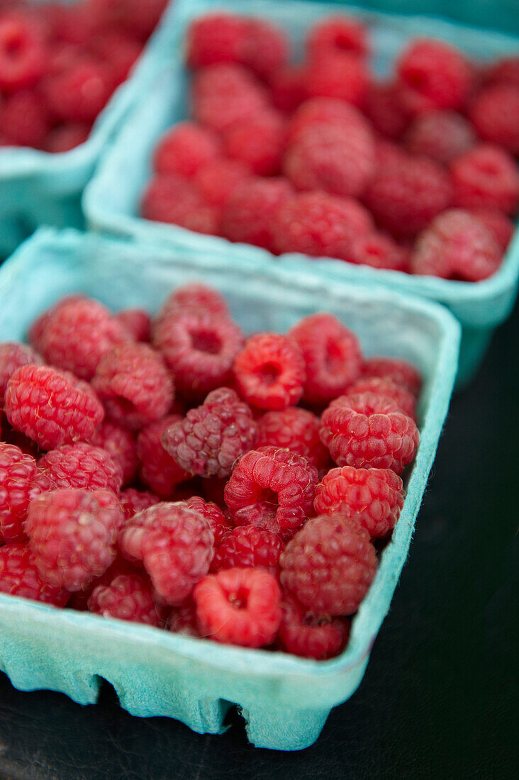 Fresh Raspberries, Riverdale Farmer's Market, Toronto, Ontario