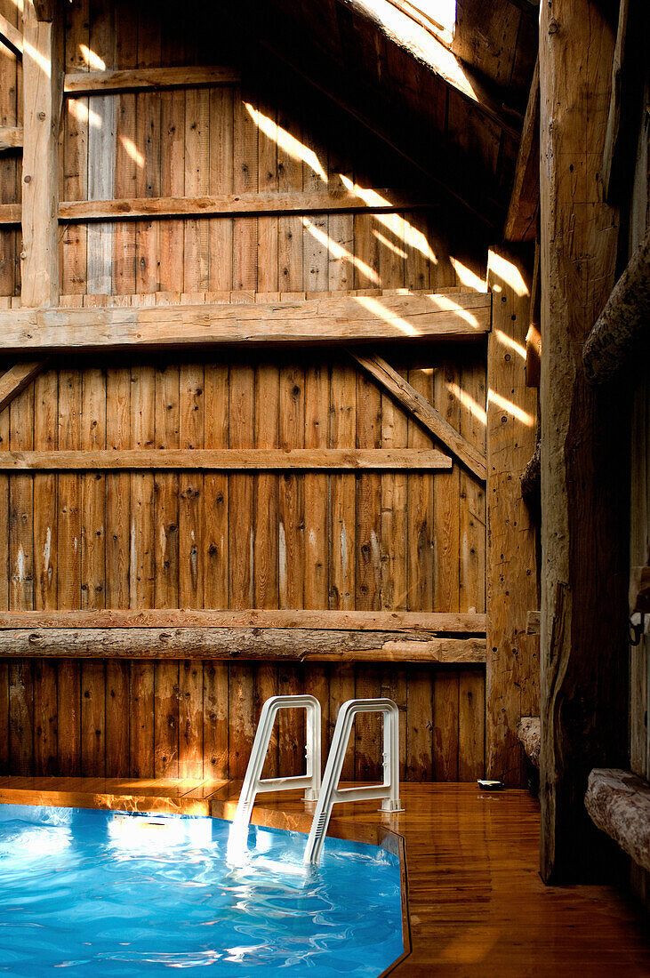 A Ladder In A Pool Inside A Barn, Montreal, Quebec