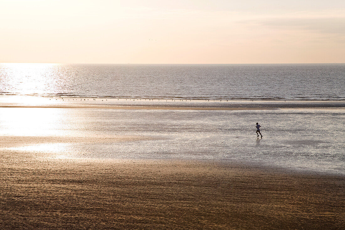 A Runner On The Beach, North Sea, Belgium