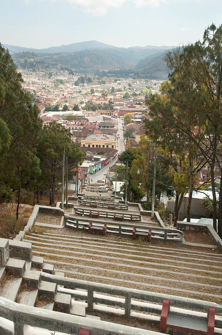 Stairs Leading To The Guadalupe Church, San Cristobal De Las Casas, Chiapas, Mexico
