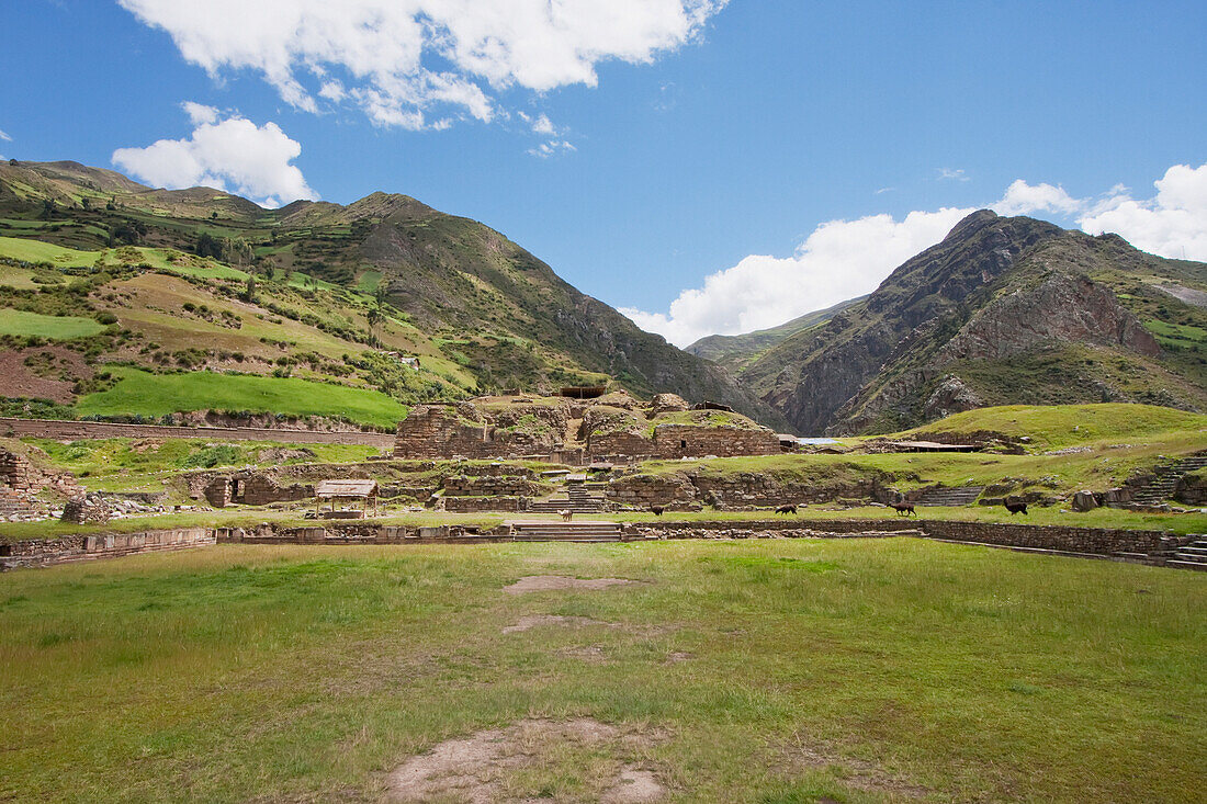 Quadrangular Ceremonial Plaza And Northern Platform, Chavin De Huantar, Ancash, Peru