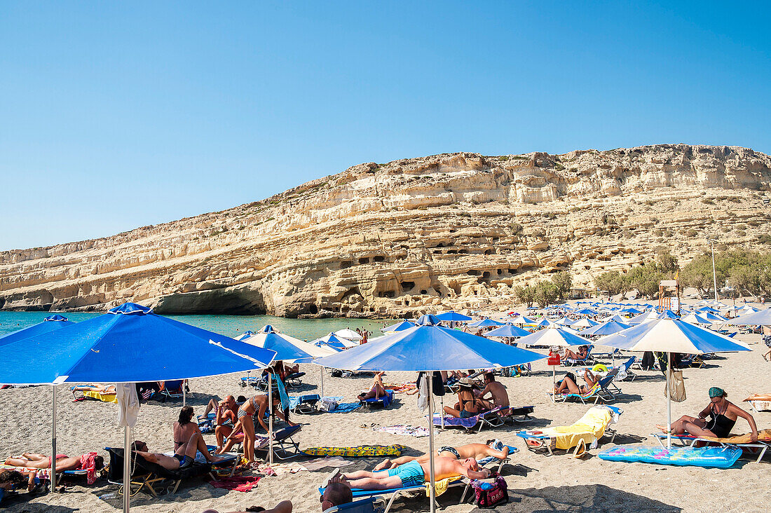 Matala beach, Crete, Greece