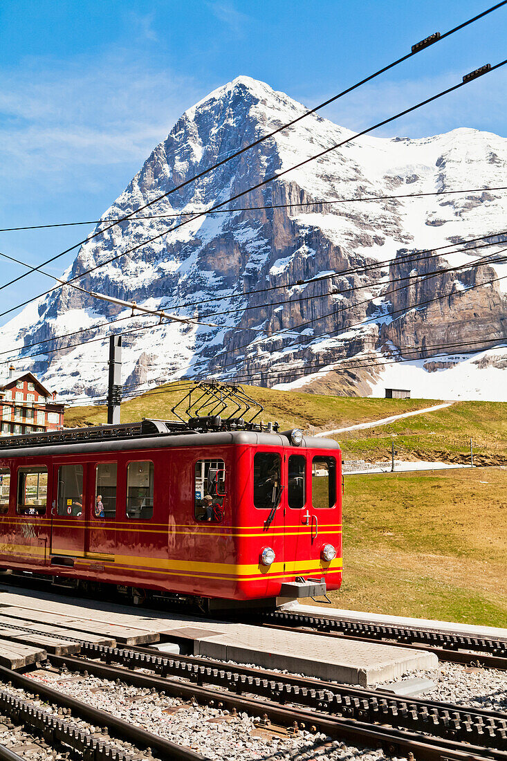 Train from Kleine Scheidegg to Jungfraujoch, Bernese Oberland, Switzerland