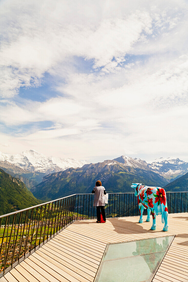 Viewing platform at Harder Kulm, Interlaken, Bernese Oberland, Switzerland