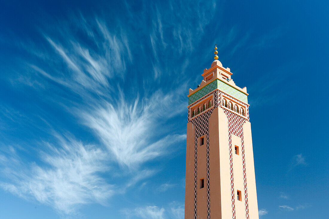 Morocco, Draa Valley, Zagora, Mosque, The minaret