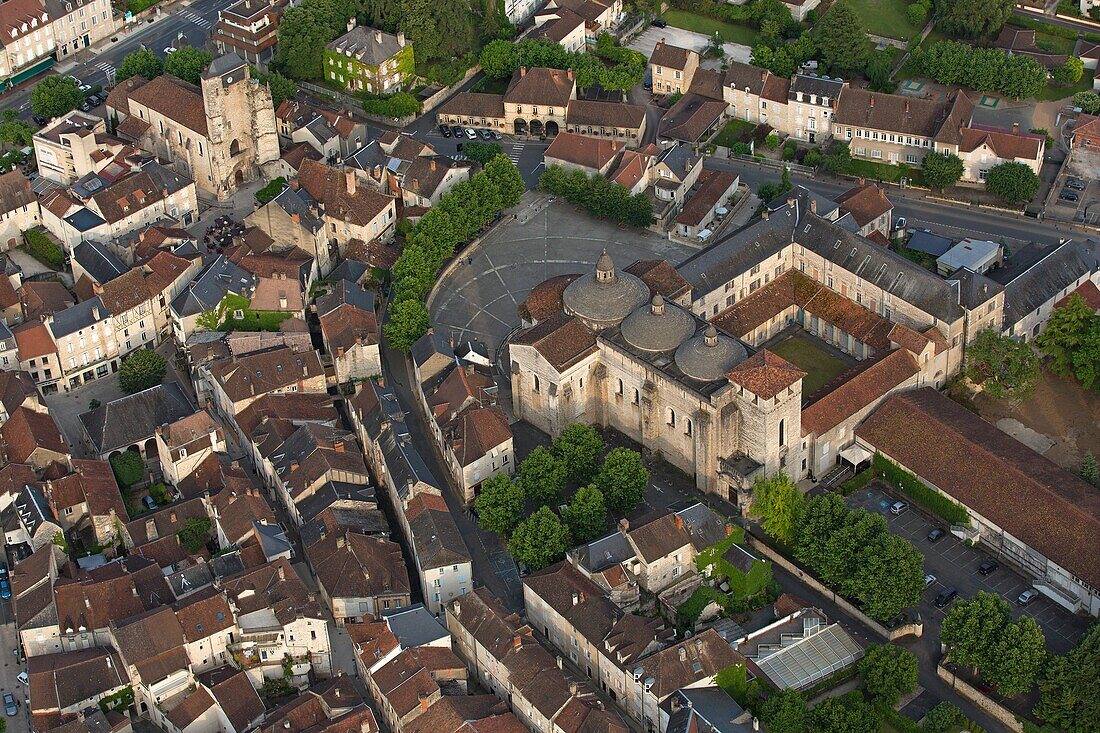France, Lot (46) Souillac tourist town Dordogne valley (aerial view)