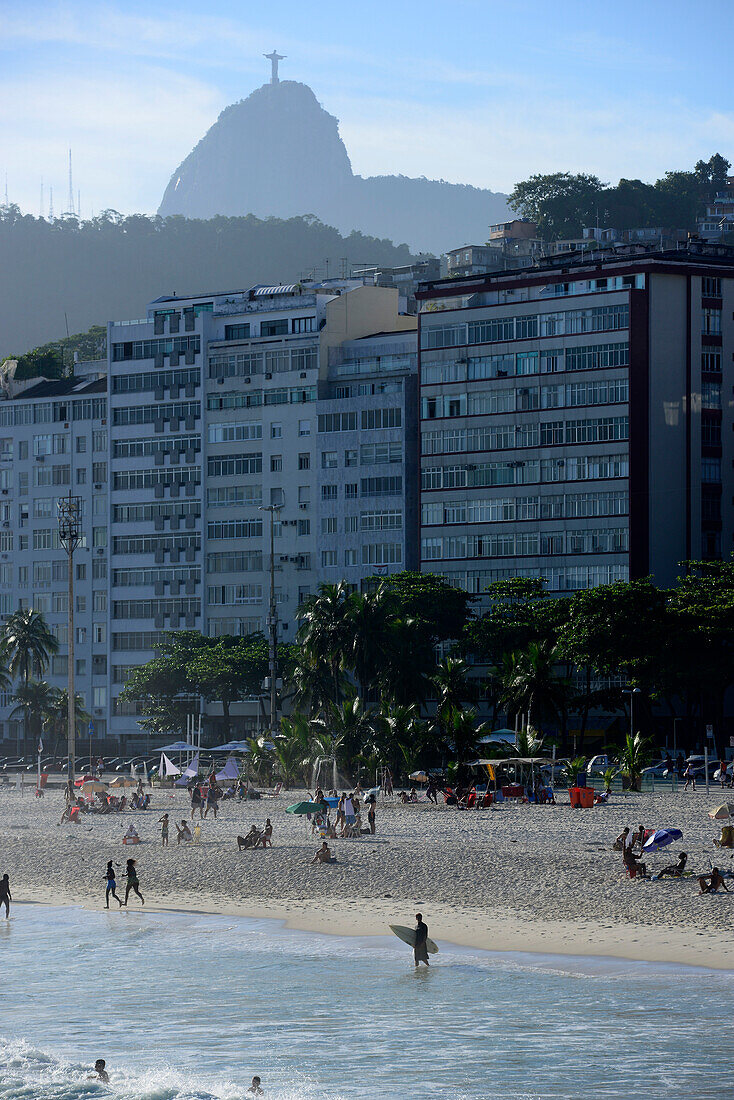 Praia do Leme, Leme beach in Rio de Janeiro, Brazil, South America