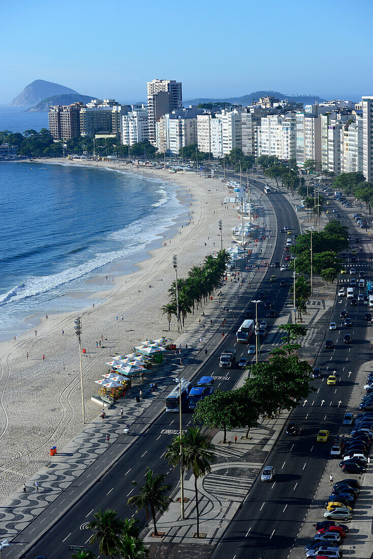 Copacabana beach in Rio de Janeiro,Brazil,South America