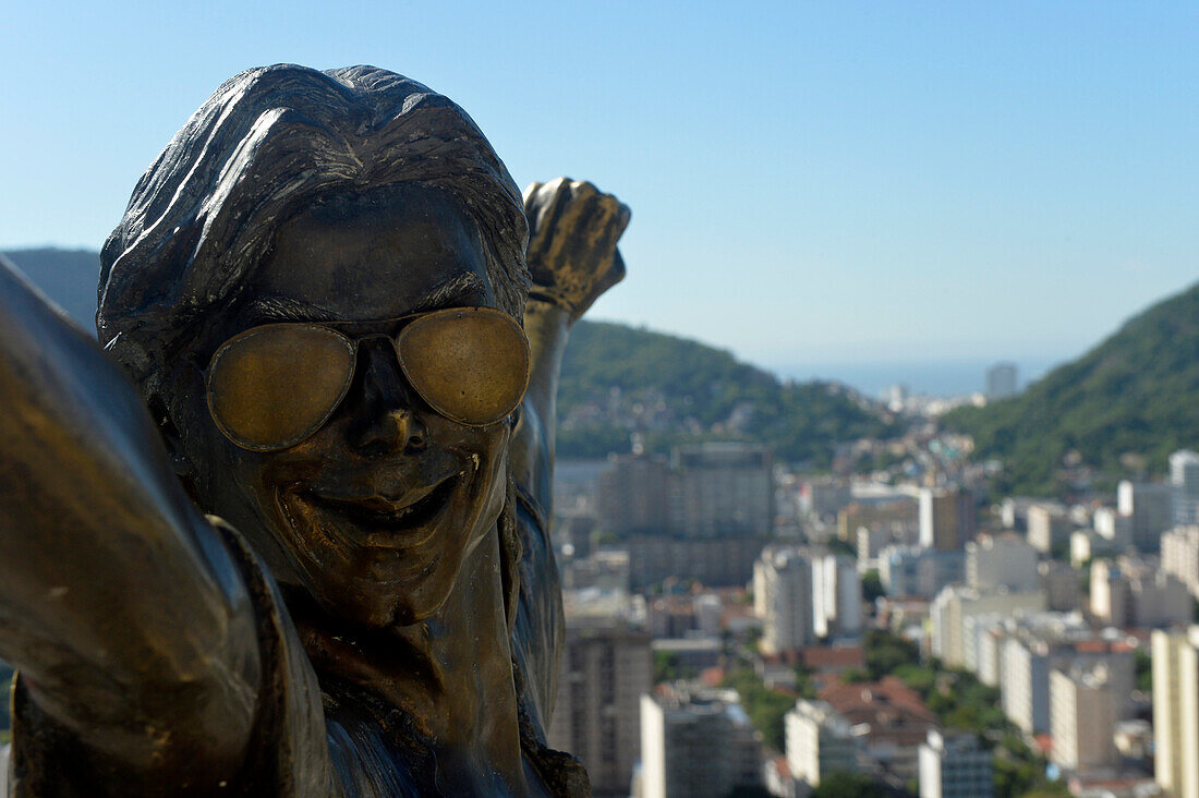 Michael Jackson statue in Santa Marta favela , Rio de Janeiro, Brazil, South America
