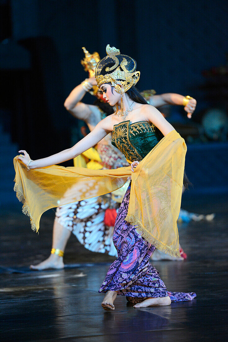 Ramayana ballet in Prambanan temple, Jogyakarta, Java island, Indonesia, South East Asia