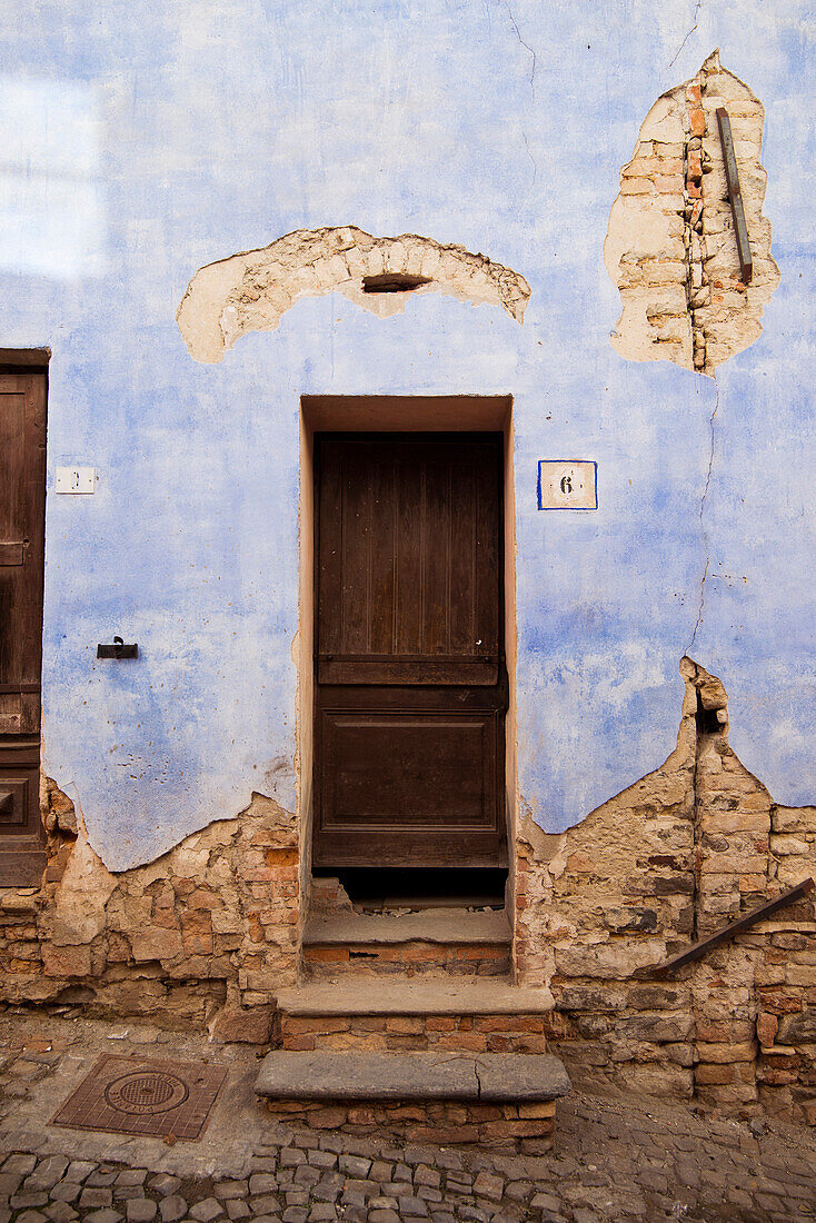 Front Door of Blue House, Monforte d’Alba, Italy
