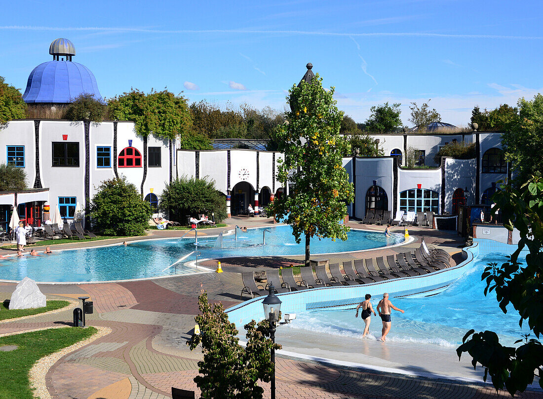 Thermal Spring of Hundertwasser in Bad Blumau, Thermal country, Styria, Austria