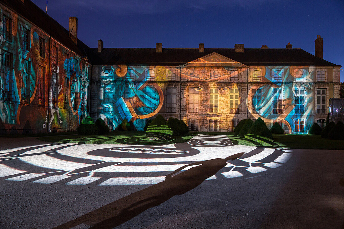 new scenography at the fine arts museum for the evening show 'chartres in lights', chartres, eure-et-loir (28), france