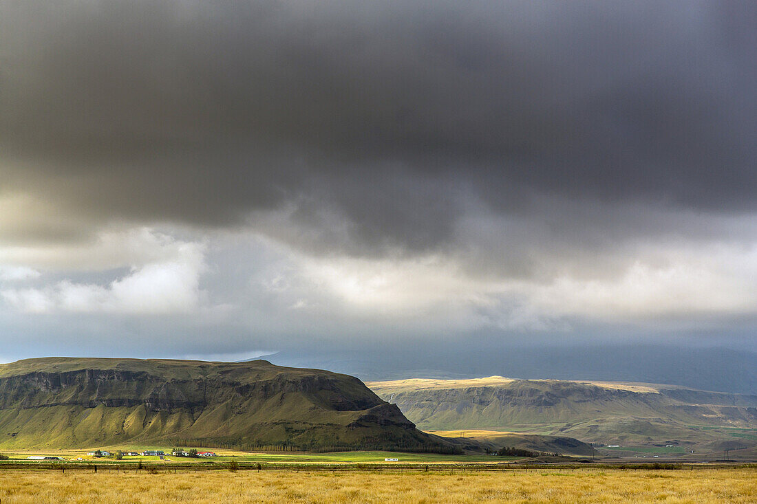 mountain landscape near kirkjuaejarklaustur, sometimes shortened to klaustur, southern iceland, europe