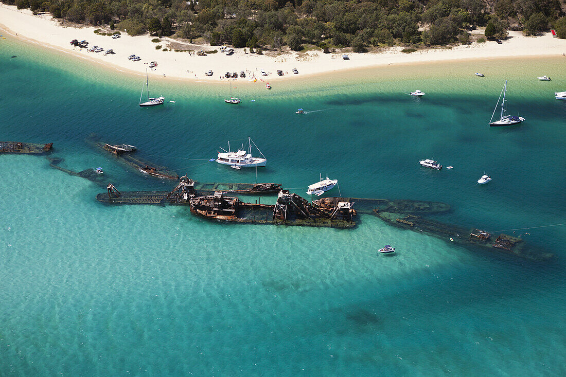 Tangalooma Wrecks, Moreton Island, Brisbane, Australia