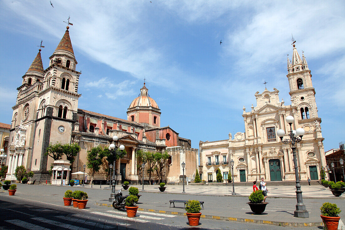 Italy, Sicily, province of Catania, Acireale, del Duomo square, the cathedral and san  Pietro e Paolo church