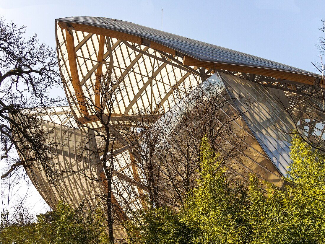 France, Paris,Louis Vuitton Foundation in the Bois de Boulogne (architect : Frank Gehry)
