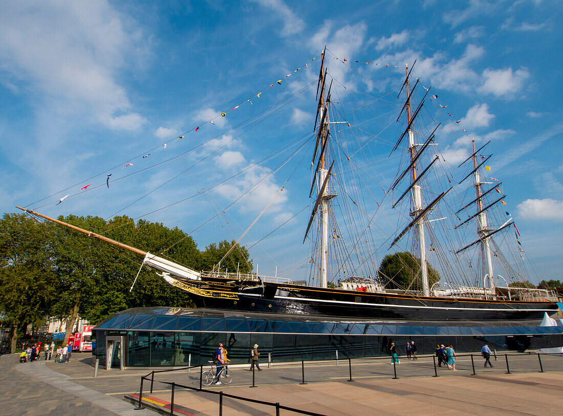 The renovated Cutty Sark, Greenwich, London, England, United Kingdom, Europe