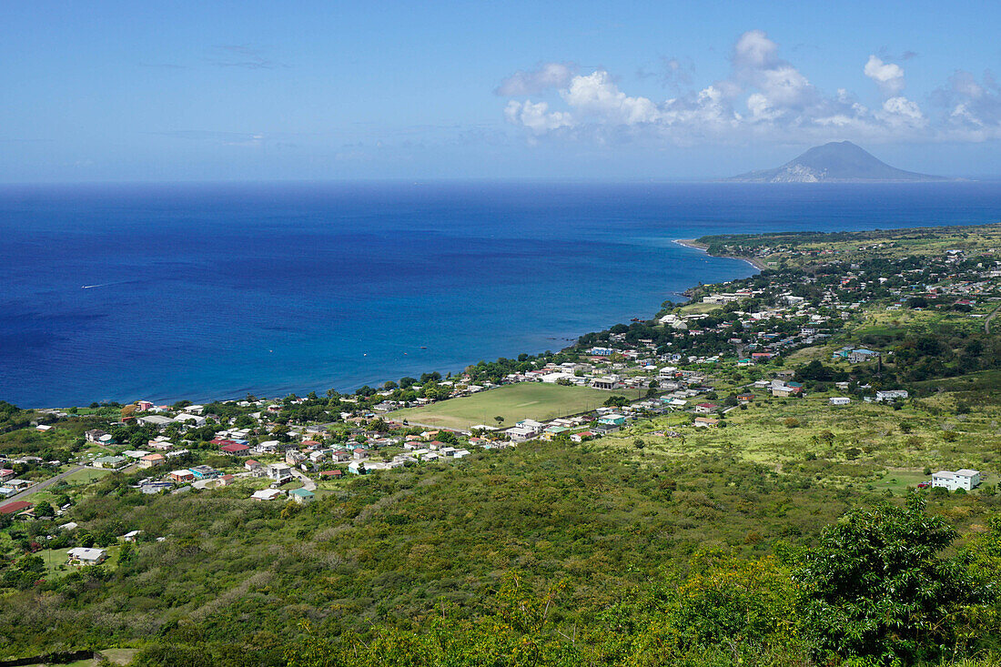 View from Brimstone Hill Fortress, St. Kitts, St. Kitts and Nevis, Leeward Islands, West Indies, Caribbean, Central America