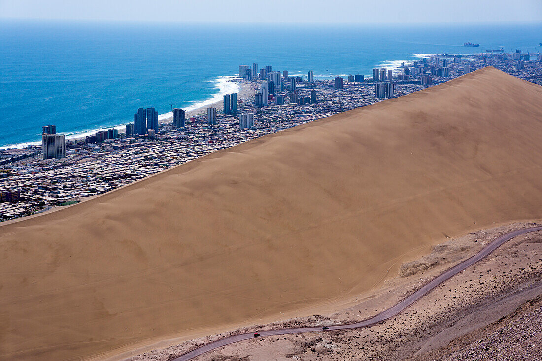 Iquique town and beach, Atacama desert, Chile, South America