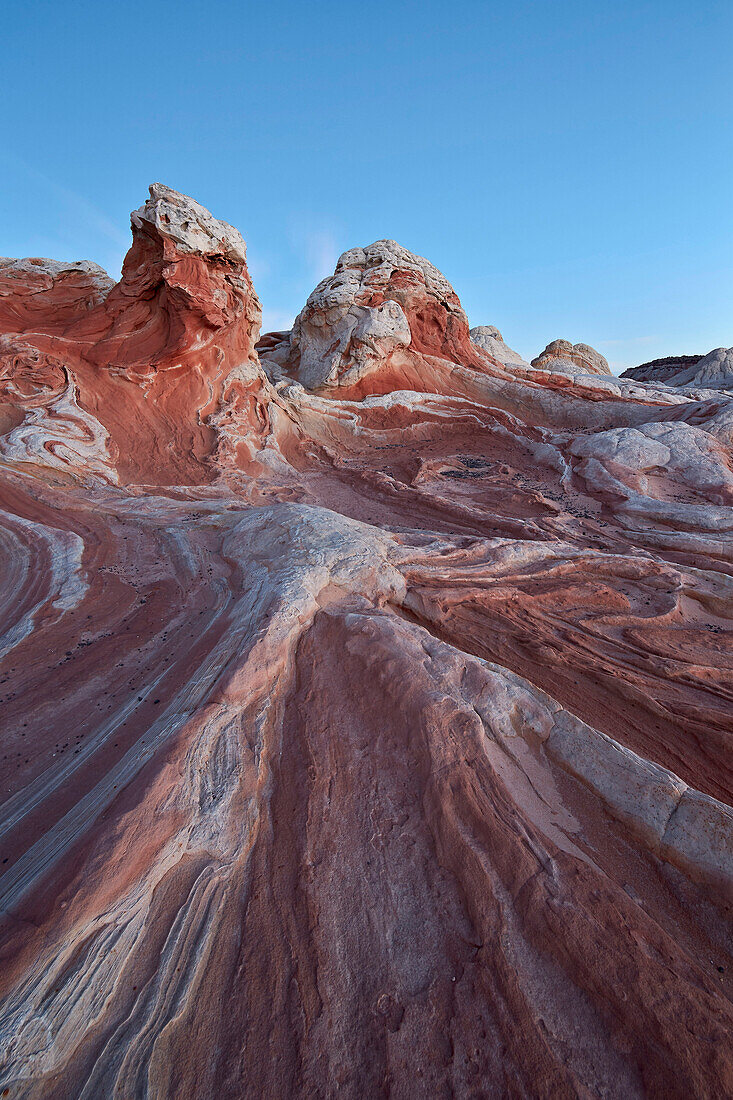 Red and white sandstone formations, White Pocket, Vermilion Cliffs National Monument, Arizona, United States of America, North America