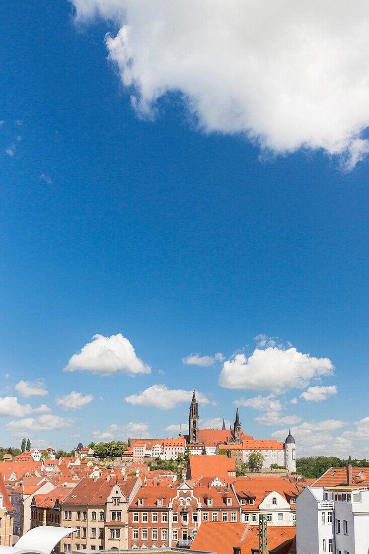 old town with Albrechtsburg and Meissen cathedral, Meissen, Saxony, Germany, Europe