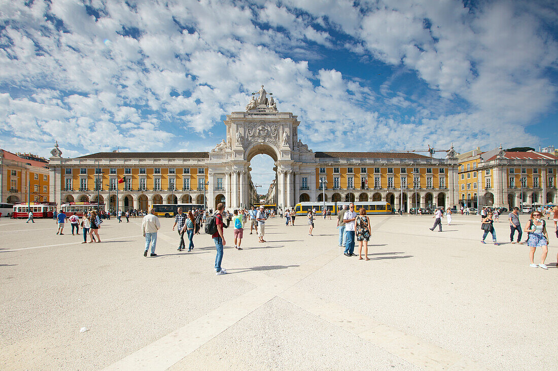 Square, Praca do Comercio, Baixa, Lisbon, Portugal