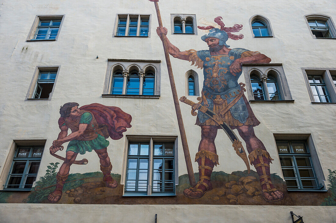 Goliath House, Regensburg, UNESCO World Heritage Site, Bavaria, Germany, Europe