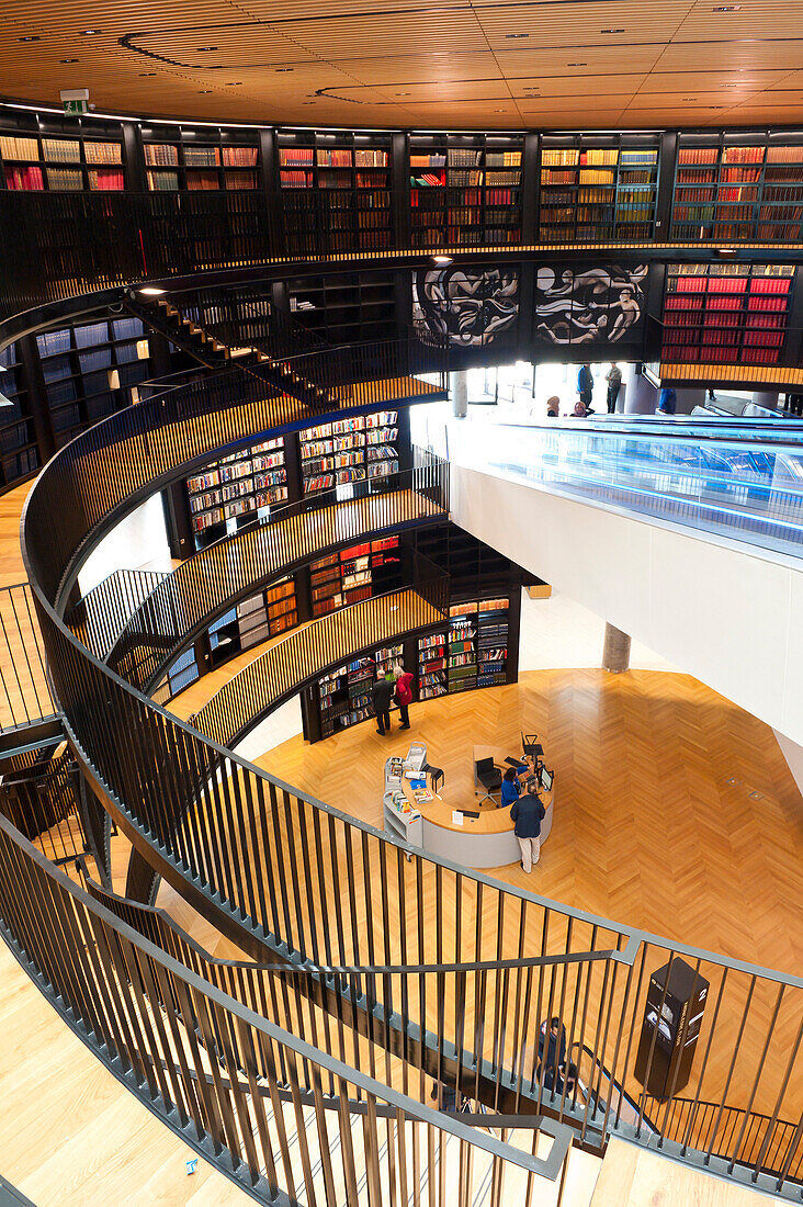 Interior view of The Library of Birmingham, England, United Kingdom, Europe