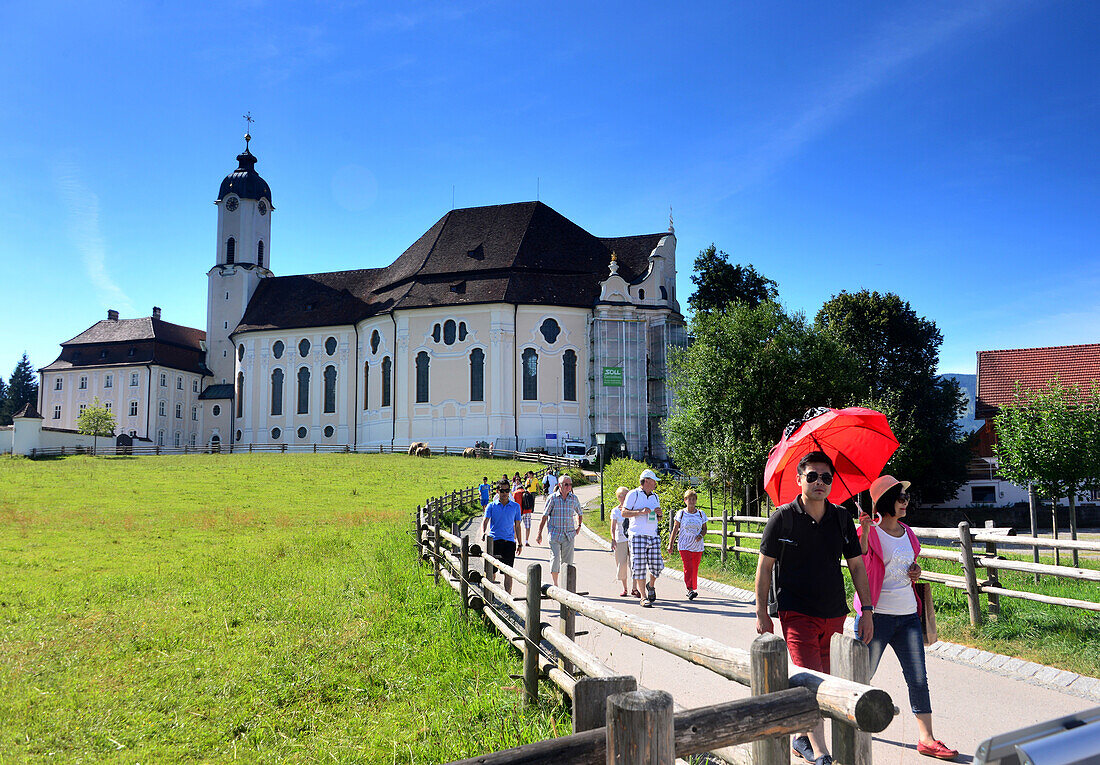 Wies church, Upper Bavaria, Bavaria, Germany