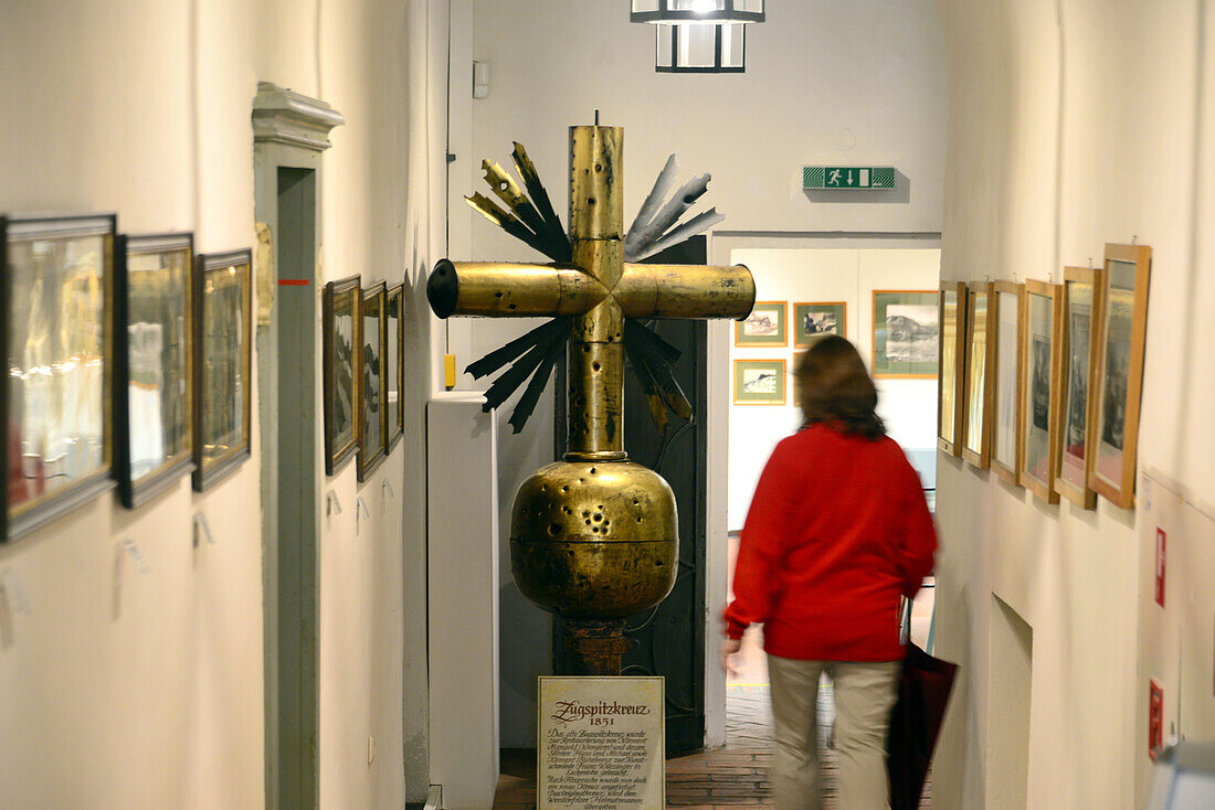 original summit cross in des Werdenfels museum, Garmisch-Partenkirchen, Upper Bavaria, Bavaria, Germany