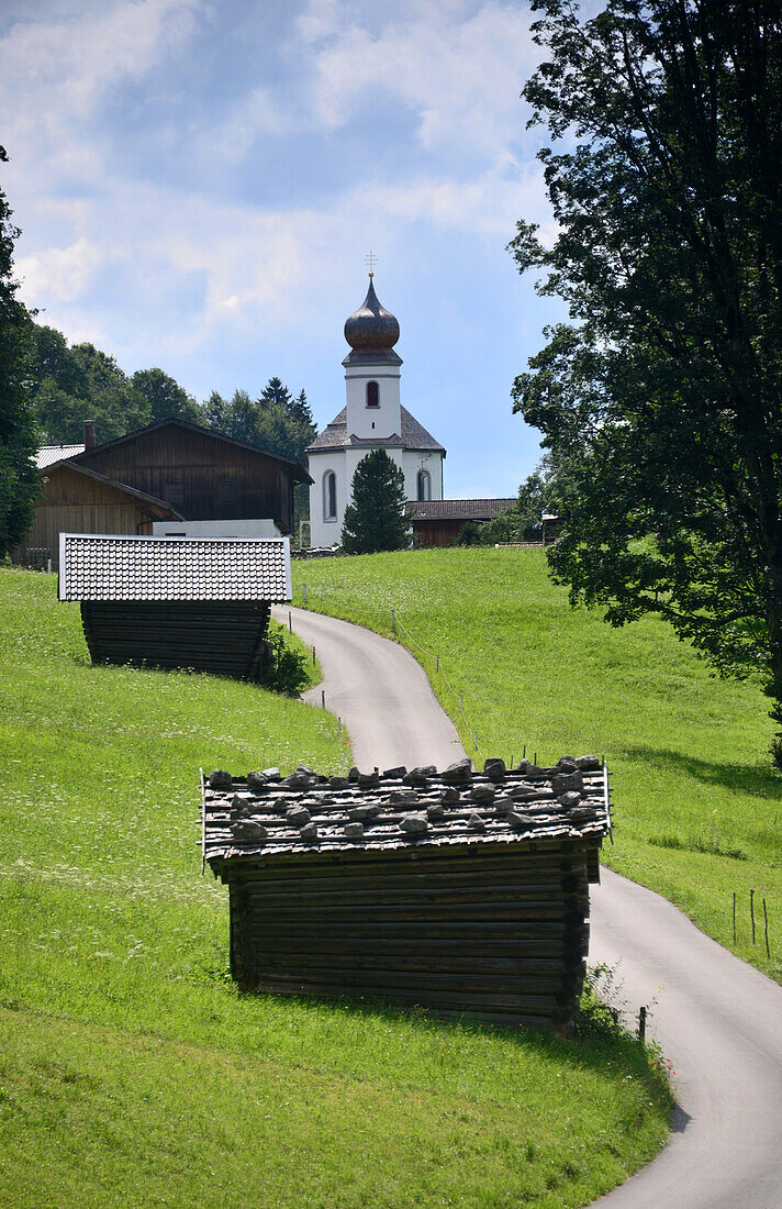 little Wamberg over Garmisch-Partenkirchen, Upper Bavaria, Bavaria, Germany