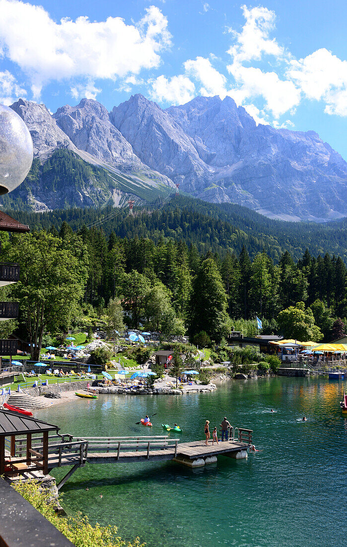 Eibsee bei Grainau unter der Zugspitze, Oberbayern, Bayern, Deutschland