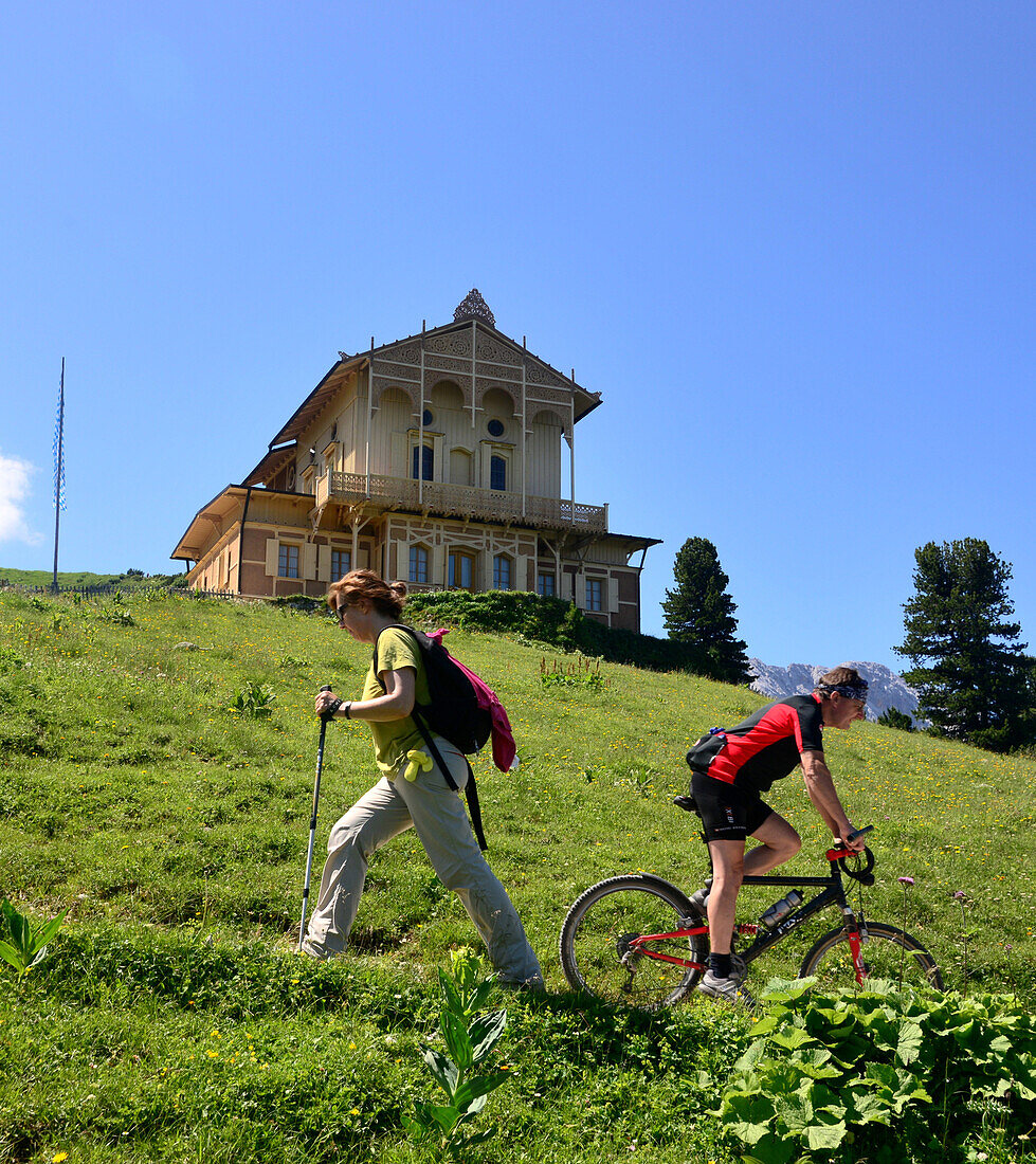 in the Wetterstein range at Schachen house, Upper Bavaria, Bavaria, Germany