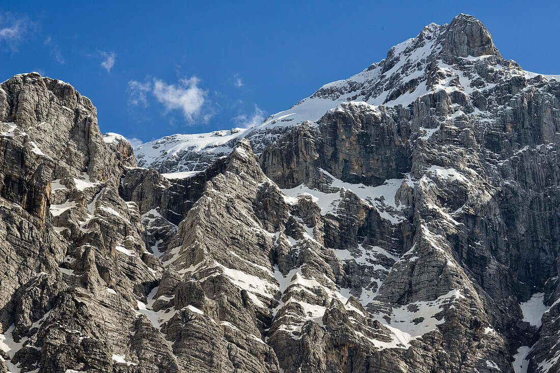 Nordwand des Triglav, höchster Berg Sloweniens, Vrata-Tal, Triglav Nationalpark, Julische Alpen, Slowenien, Europa