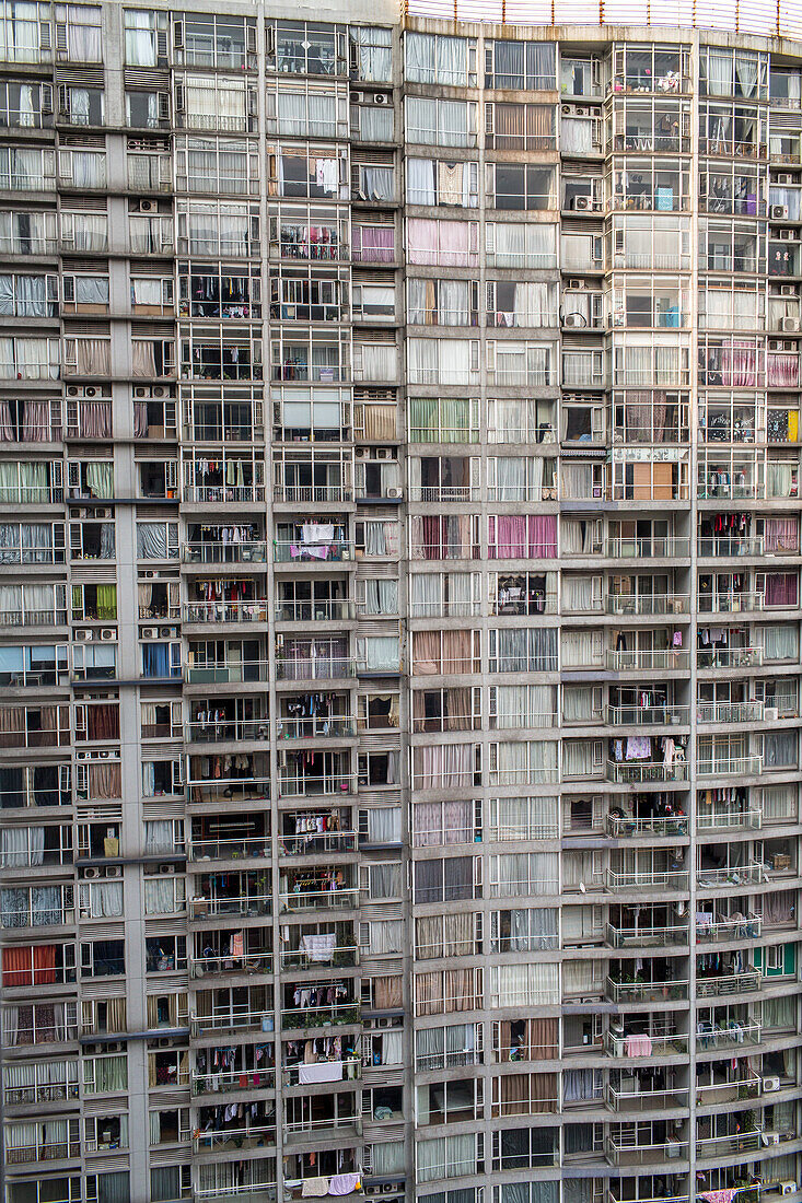 high density, residential buildings, high-rise apartments, block of flats, cramped, dense, residence, living space, housing, urban, Guangzhou, Canton, Guangdong Province, China, Asia