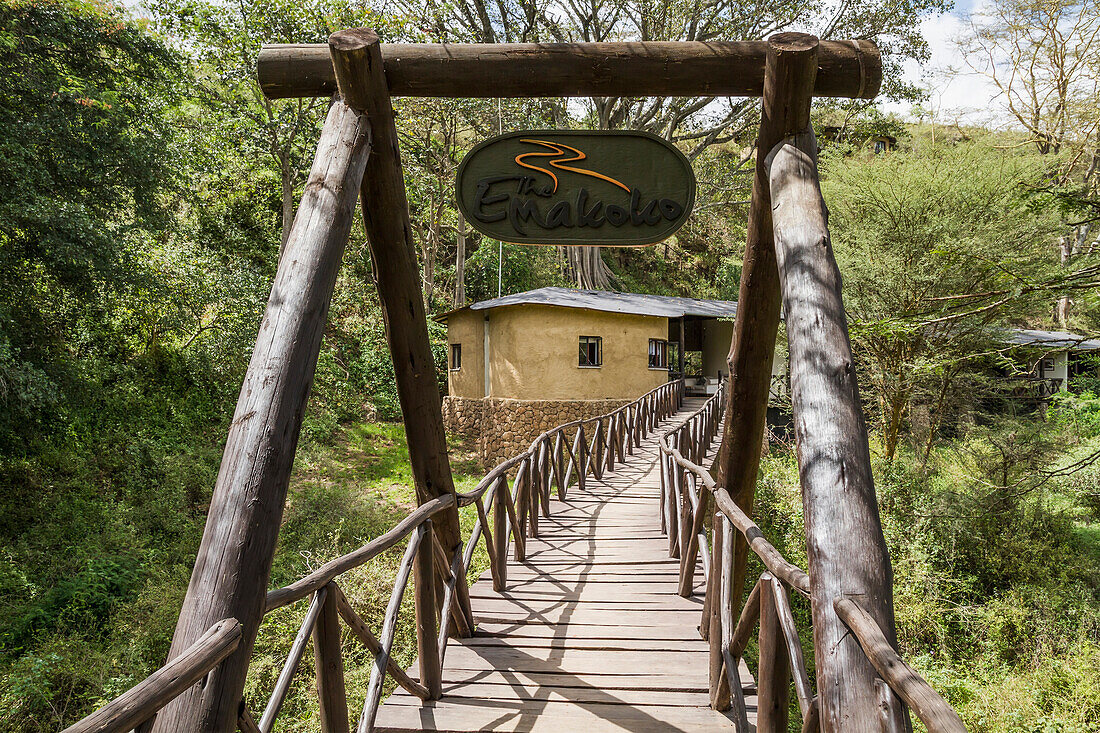 'Footbridge to the Emakoko lodge, Uhuru Gardens; Nairobi, Kenya'