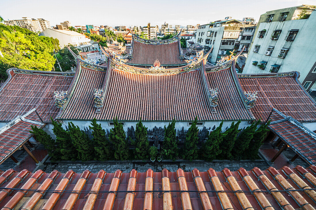 'Roofs of the Dalongdong Baoan Temple; Taipei, Taiwan'