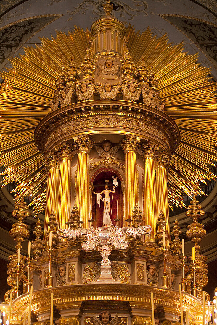 Detail Of The Main Altarpiece Of The Basilica Cathedral, Salta, Salta, Argentina