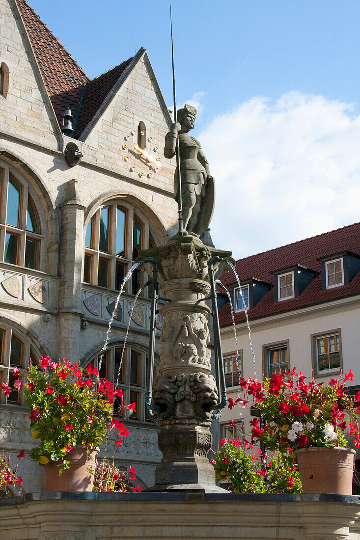 Fountain On The Market Square, Hildesheim, Lower Saxony, Germany