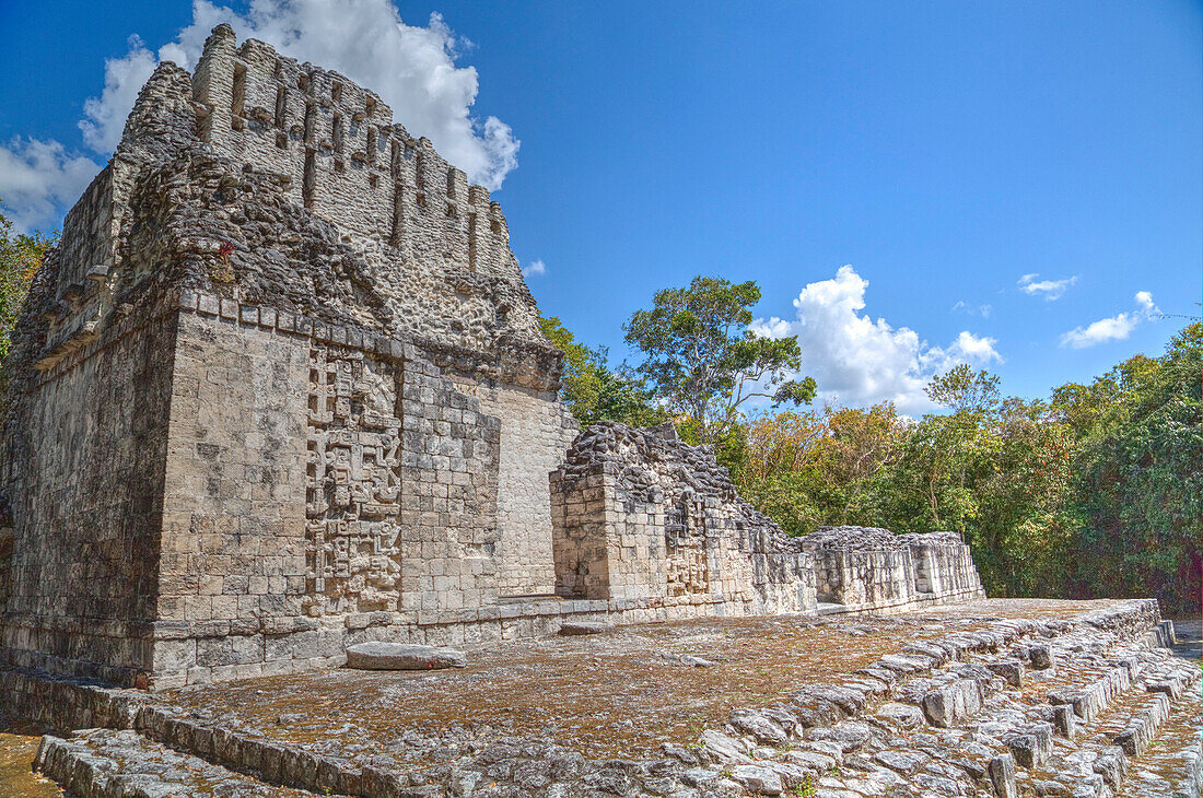 Structure VI, Chicanna, Mayan archaeological site, Late Classic Period, Campeche, Mexico, North America